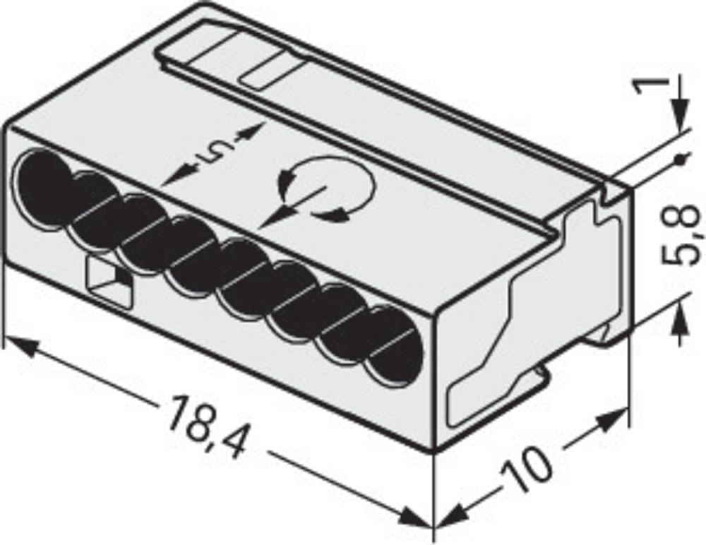 Borne micro pour boîte de déri